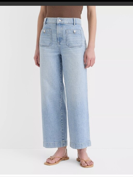 LOFT Denim - Ann Taylor Loft Petite Palmer Wide Leg Crop Jeans